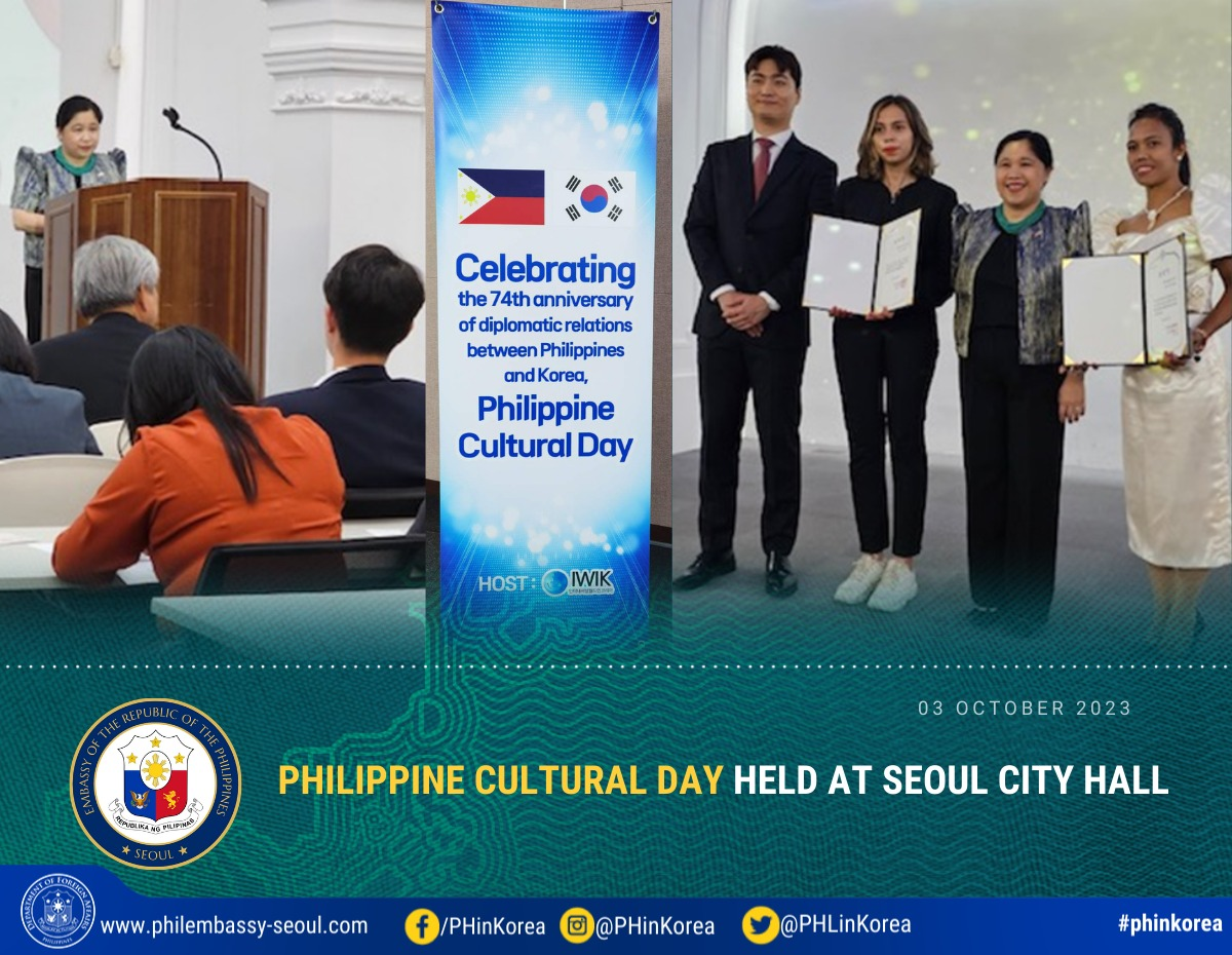 PHILIPPINE CULTURAL DAY HELD AT SEOUL CITY HALL February 11