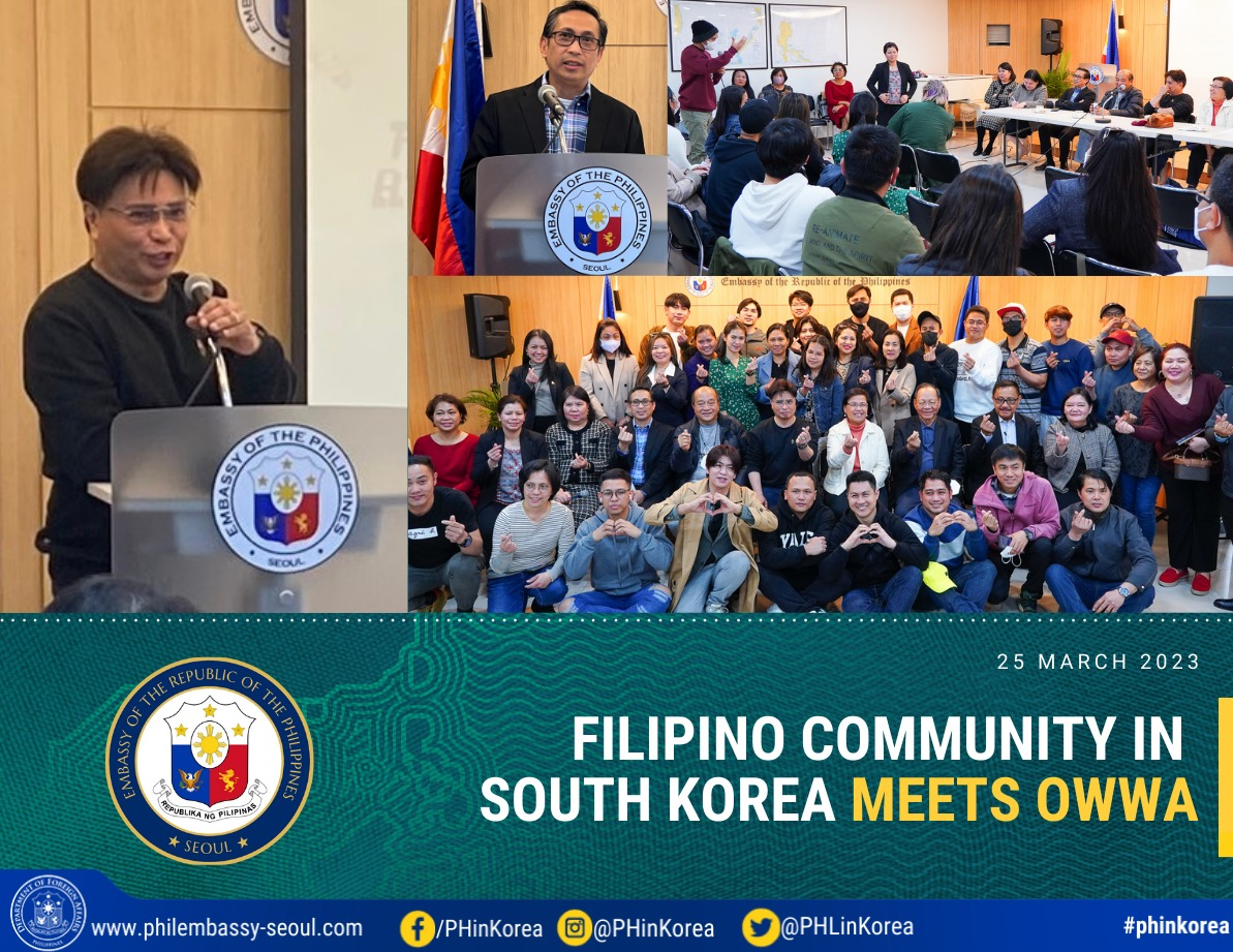 FILIPINO COMMUNITY IN SOUTH KOREA MEETS OWWA February 12 2025Embassy